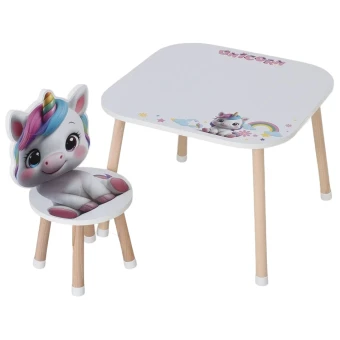 Дитячий столик зі стільцем Bambi M 502-1 дерев'яний Дитячий столик зі стільцем Bambi M 502-1 дерев'яний