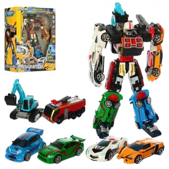 Трансформер Тобот Магма 6 (523) 40 см, 6 машинок