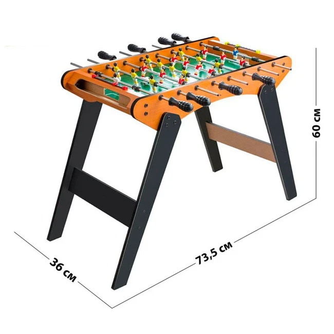 Настольный футбол 1073+1 (73,5x36x60 см, деревянный, 8 штанг, на ножках)
