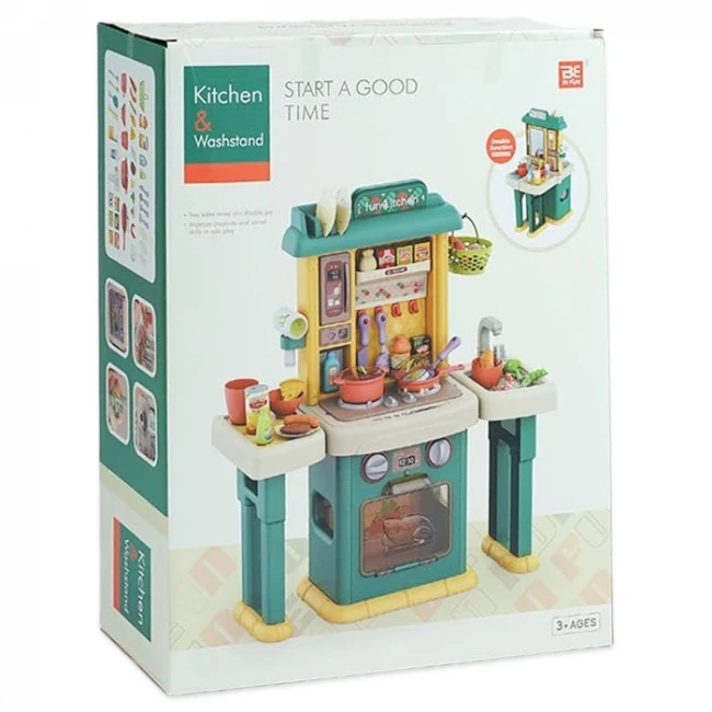 Дитяча кухня + ванна Kitchen&Washstand BL 107 B (висота 70 см, світло, звук, вода, парогенератор)