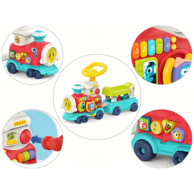 Ходунки-каталка Walker Train HE0840 Паровоз (игровая панель, музыка, свет, часы, парогенератор)