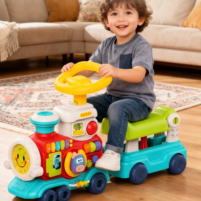 Ходунки-каталка Walker Train HE0840 Паровоз (игровая панель, музыка, свет, часы, парогенератор)