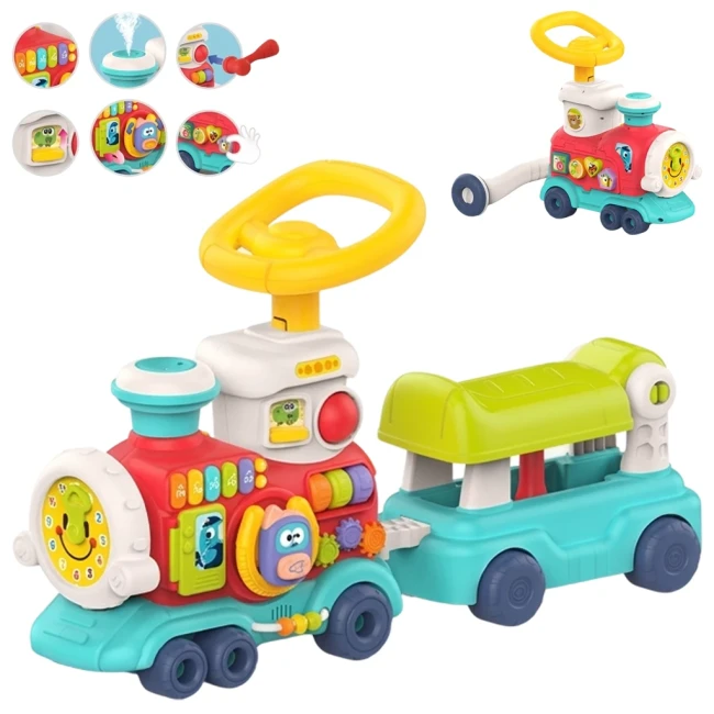 Ходунки-каталка Walker Train HE0840 Паровоз (игровая панель, музыка, свет, часы, парогенератор)