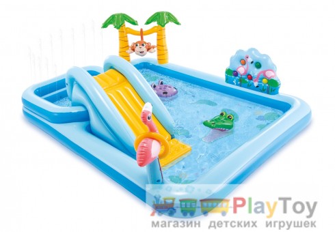 Детский надувной бассейн Intex (57161) Приключения в джунглях 257 х 216 х 84 см
