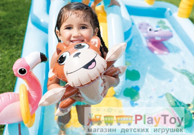 Детский надувной бассейн Intex (57161) Приключения в джунглях 257 х 216 х 84 см