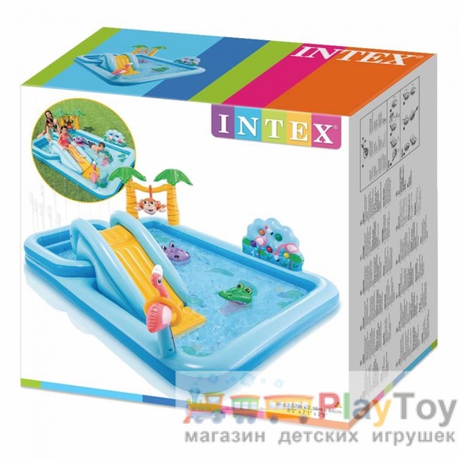 Детский надувной бассейн Intex (57161) Приключения в джунглях 257 х 216 х 84 см
