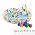 Дитячий надувний басейн Intex 59460-1 Фрукти 122 х 25 см з м'ячиком та колом з кульками 10 шт
