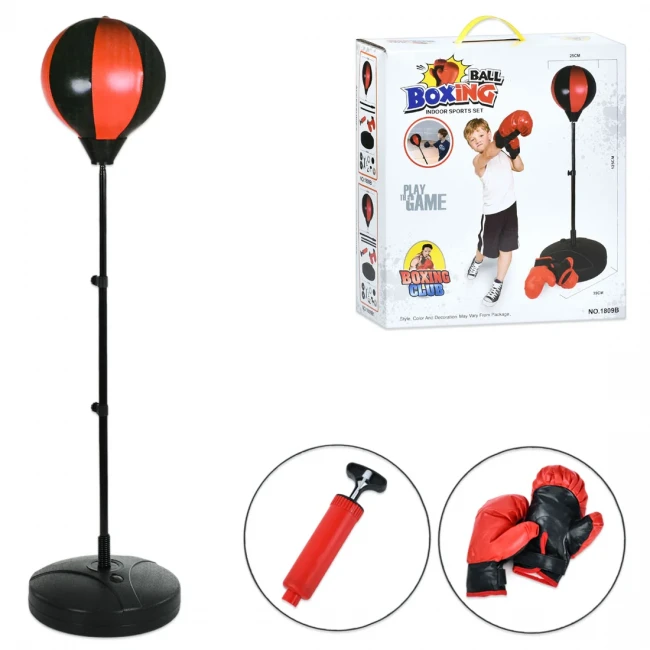 Боксерський набір Boxing MS 4470 (груша 25 см, стійка 150 см, рукавички, насос)