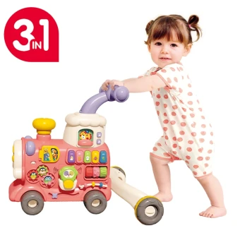Ходунки детские Baby Walker 6063 Поезд 3в1 (игровая панель, музыка, свет, парогенератор, часы) Ходунки детские Baby Walker 6063 Поезд 3в1 (игровая панель, музыка, свет, парогенератор, часы)