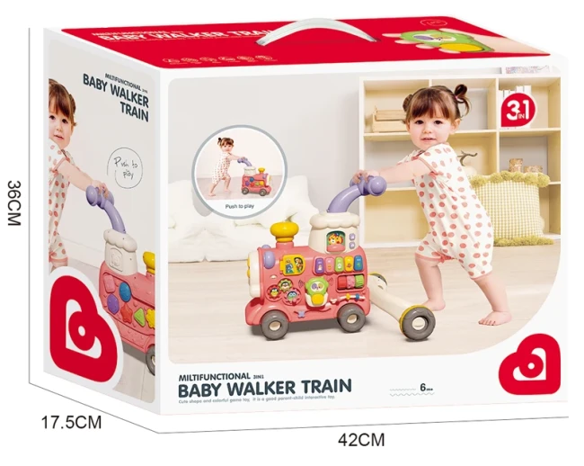 Ходунки детские Baby Walker 6063 Поезд 3в1 (игровая панель, музыка, свет, парогенератор, часы) Ходунки детские Baby Walker 6063 Поезд 3в1 (игровая панель, музыка, свет, парогенератор, часы)
