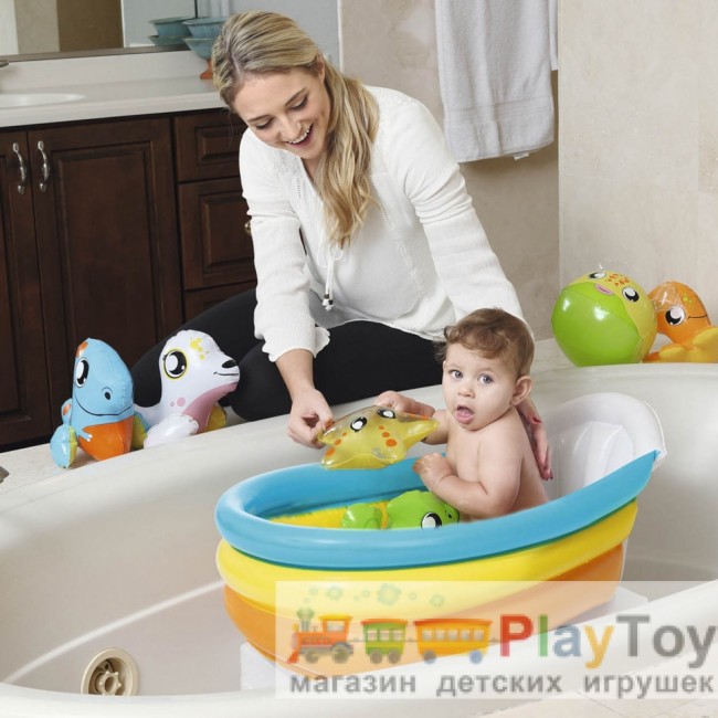 Детский надувной бассейн Bestway 51134 76 х 48 х 33 см с термометром Детский надувной бассейн Bestway 51134 76 х 48 х 33 см с термометром