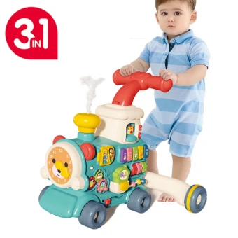 Ходунки детские Baby Walker 6062 Поезд 3в1 (игровая панель, музыка, свет, парогенератор, часы) Ходунки детские Baby Walker 6062 Поезд 3в1 (игровая панель, музыка, свет, парогенератор, часы)