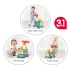 Ходунки дитячі Baby Walker 6062 Поїзд 3в1 (ігрова панель, музика, світло, парогенератор, годинник)