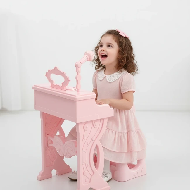 Детское пианино Piano MSS 016 со стульчиком (микрофон, запись, подсветка, USB, от сети/батареек) Детское пианино Piano MSS 016 со стульчиком (микрофон, запись, подсветка, USB, от сети/батареек)