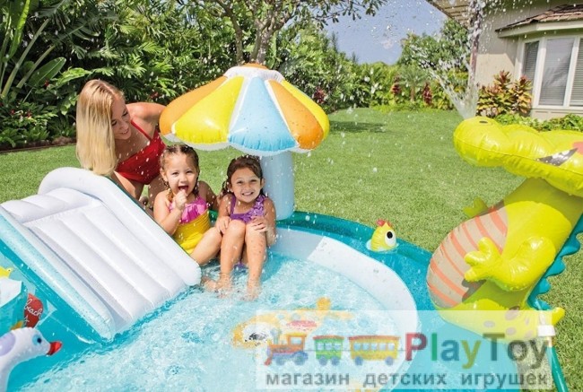 Детский надувной бассейн Intex (57165) Аллигатор 201 х 170 х 84 см Детский надувной бассейн Intex (57165) Аллигатор 201 х 170 х 84 см