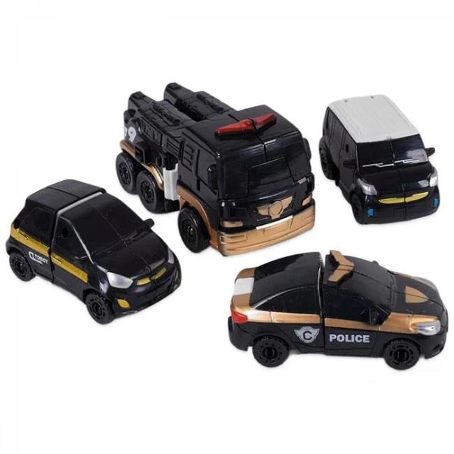 Трансформер Тобот Кватран (519) 21 см, 4 машинки