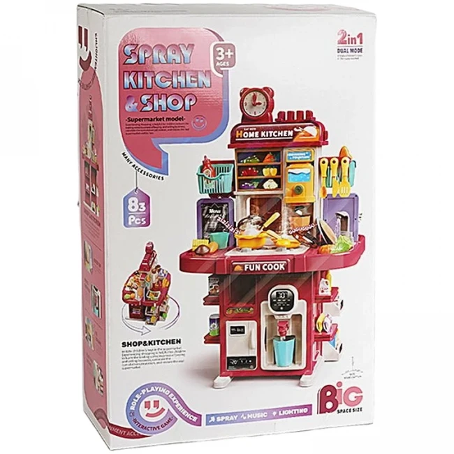 Детская кухня + супермаркет Kitchen&Shop L 666-88 (высота 77 см, свет, звук, вода, парогенератор, кулер, холодильник) Детская кухня + супермаркет Kitchen&Shop L 666-88 (высота 77 см, свет, звук, вода, парогенератор, кулер, холодильник)