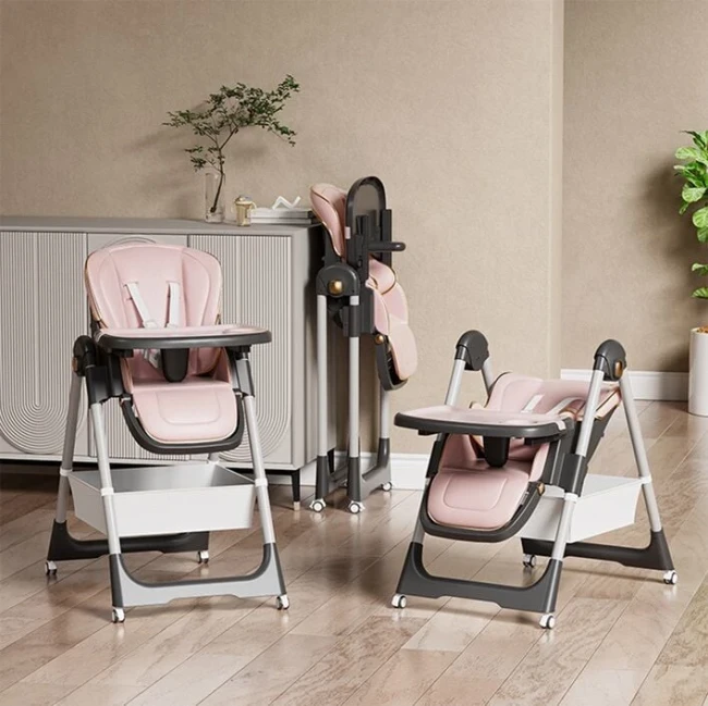 Стільчик для годування Toti S-19225 (знімний столик, кошик, 4 колеса)