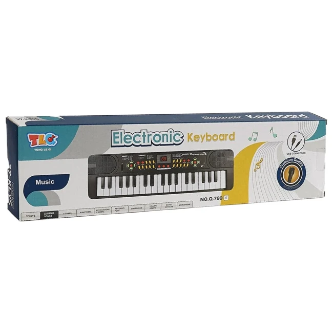 Детский синтезатор Q 799 (37 клавиш, микрофон, запись, на батарейках) Детский синтезатор Q 799 (37 клавиш, микрофон, запись, на батарейках)
