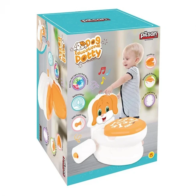 Дитячий горщик унітаз Pilsan 07-562 Цуценя (музичний, підсвічування, тримач для паперу) Дитячий горщик унітаз Pilsan 07-562 Цуценя (музичний, підсвічування, тримач для паперу)