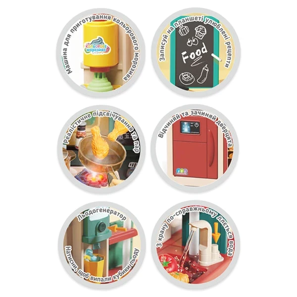 Дитяча велика кухня Limo Toy M 6009 I UA (висота 110 см, світло, звук, вода, парогенератор) Дитяча велика кухня Limo Toy M 6009 I UA (висота 110 см, світло, звук, вода, парогенератор)