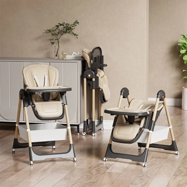 Стільчик для годування Toti S-32117 (знімний столик, кошик, 4 колеса)