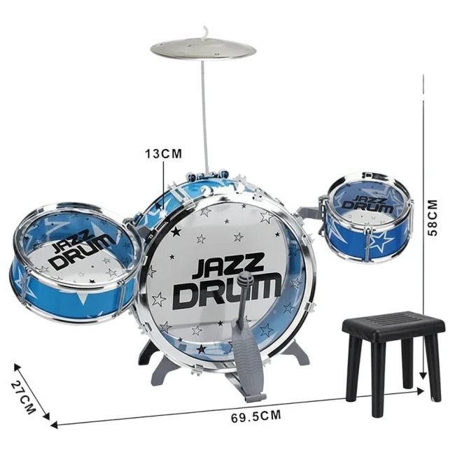 Детская барабанная установка Jazz Drum 775-17 со стулом