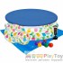 Детский надувной бассейн Intex 59469-3 Ананас 132 х 28 см с мячом и кругом с шариками 10 шт