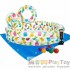 Дитячий надувний басейн Intex 59469-3 Ананас 132 х 28 см з м'ячем та колом з кульками 10 шт