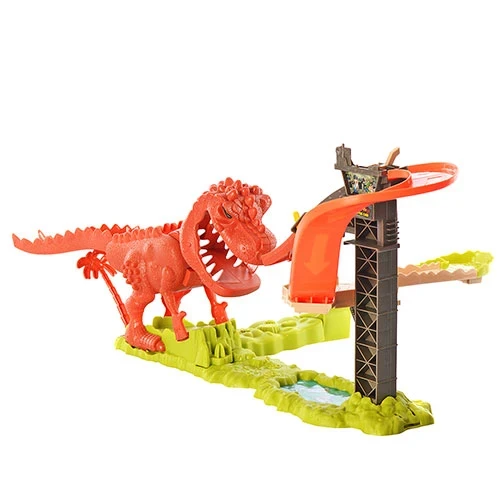 Гоночный трек 8899-94 "Динозавр в городе" (автотрек, 10 машинок, со звуком)