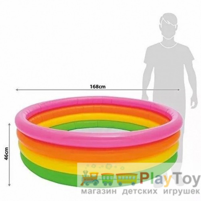 Детский надувной бассейн Intex 56441 Радуга 168 х 46 см Детский надувной бассейн Intex 56441 Радуга 168 х 46 см
