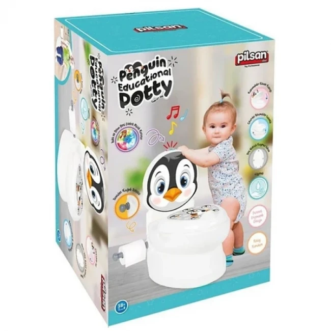 Детский горшок унитаз Pilsan 07-565 Пингвин (музыкальный, подсветка, держатель для бумаги) Детский горшок унитаз Pilsan 07-565 Пингвин (музыкальный, подсветка, держатель для бумаги)