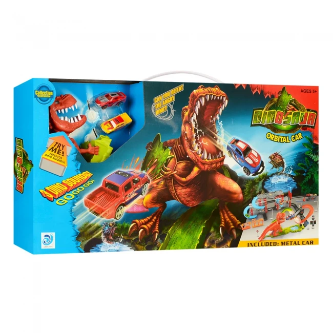 Гоночный трек 8899-93 "Динозавр в городе" (автотрек, 2 машинки, со звуком) Гоночный трек 8899-93 "Динозавр в городе" (автотрек, 2 машинки, со звуком)