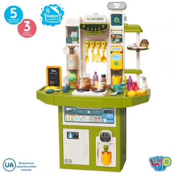 Детская большая кухня Limo Toy 6010 I UA (высота 110 см, свет, звук, вода, парогенератор, кулер)