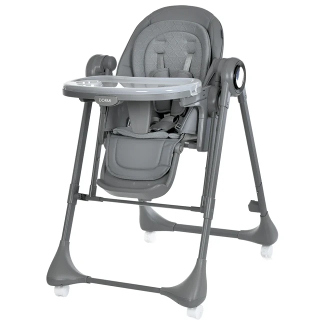 Стульчик-качели для кормления Bambi M 6318 DORMI Gray (укачивание, съемный столик, чехол, музыка, Bluetooth)