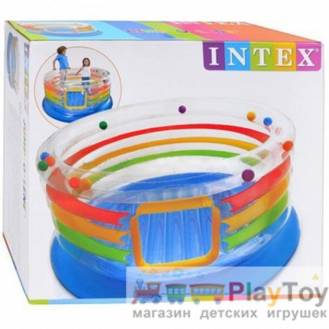 Дитячий ігровий центр надувний батут Intex (48264) діаметр: 182 см, висота борту: 86 см