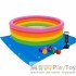 Детский надувной бассейн Intex 56441-2 Радуга 168 х 46 см с шариками 10 шт подстилкой насосом