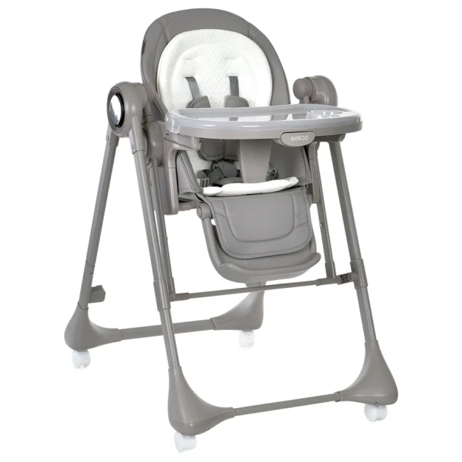 Стульчик-качели для кормления Bambi M 6318 DORMI Greige (укачивание, съемный столик, чехол, музыка, Bluetooth)