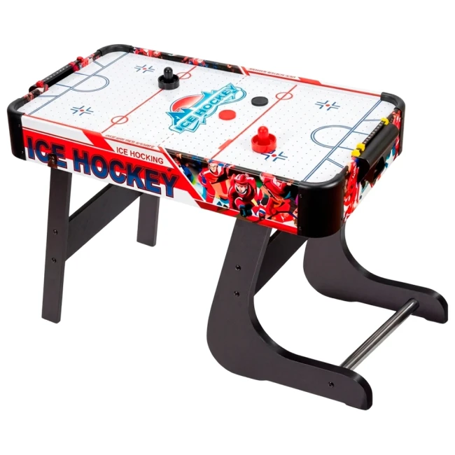 Аэрохоккей Ice Hockey C3005 (игровое поле 79x42 см, деревянный, на ножках, на батарейках/USB)