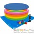 Детский надувной бассейн Intex 56441-3 Радуга 168 х 46 см с шариками 10 шт тентом подстилкой и насосом