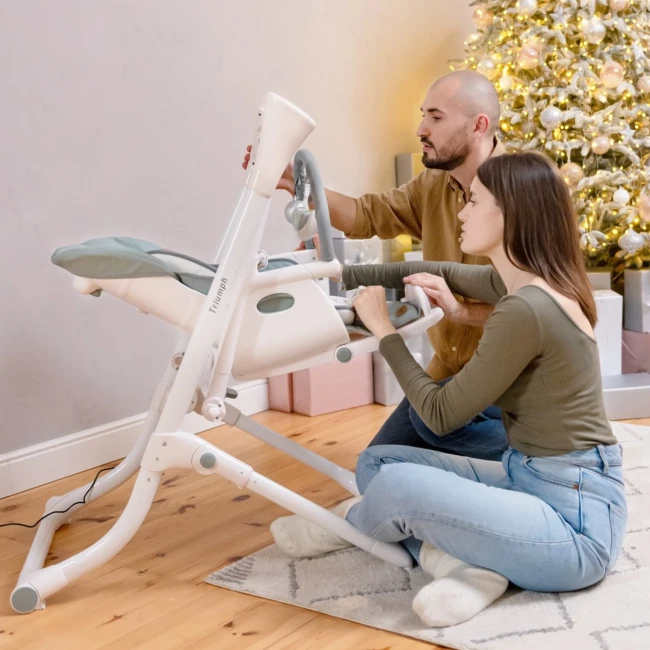 Стульчик-качели для кормления Carrello Triumph CRL-10302 Olive Green (3 в 1, шезлонг, качалка, съемный столик, музыка) Стульчик-качели для кормления Carrello Triumph CRL-10302 Olive Green (3 в 1, шезлонг, качалка, съемный столик, музыка)