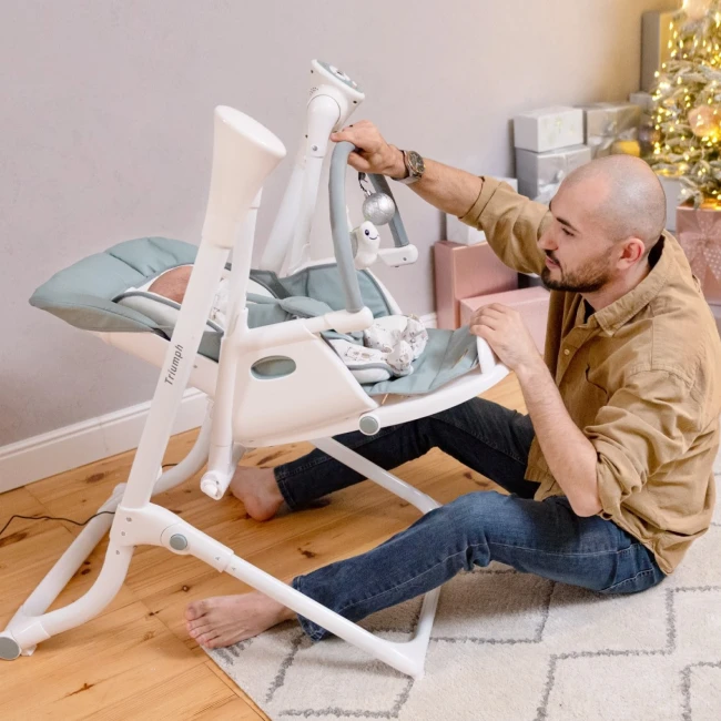 Стульчик-качели для кормления Carrello Triumph CRL-10302 Olive Green (3 в 1, шезлонг, качалка, съемный столик, музыка) Стульчик-качели для кормления Carrello Triumph CRL-10302 Olive Green (3 в 1, шезлонг, качалка, съемный столик, музыка)