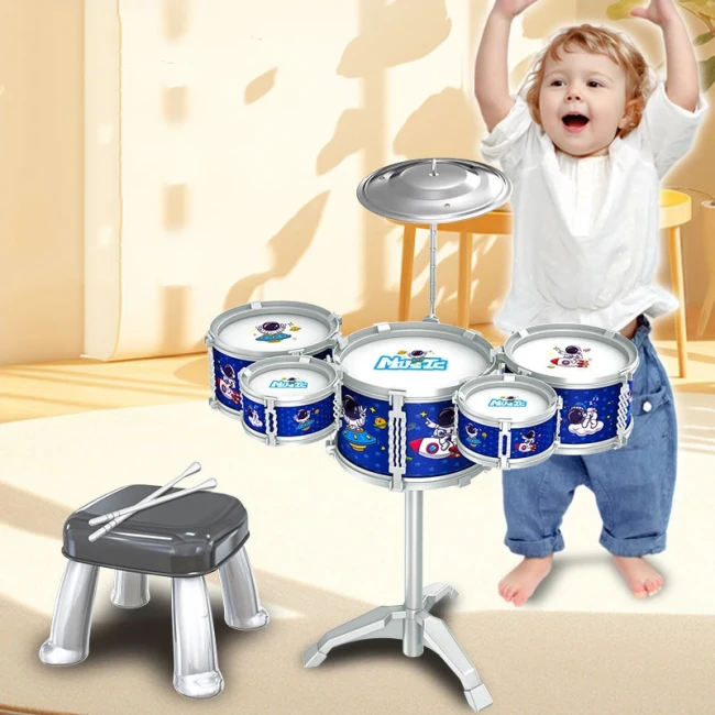 Детская барабанная установка Jazz Drum DX 100-4 со стулом Детская барабанная установка Jazz Drum DX 100-4 со стулом