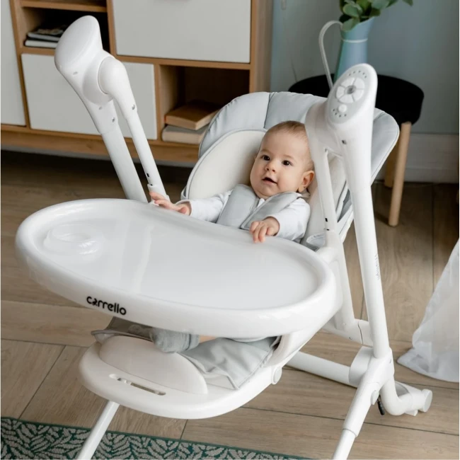 Стульчик-качели для кормления Carrello Triumph CRL-10302 Cloud Grey (3 в 1, шезлонг, качалка, съемный столик, музыка) Стульчик-качели для кормления Carrello Triumph CRL-10302 Cloud Grey (3 в 1, шезлонг, качалка, съемный столик, музыка)