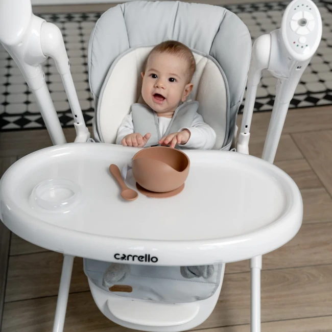 Стульчик-качели для кормления Carrello Triumph CRL-10302 Cloud Grey (3 в 1, шезлонг, качалка, съемный столик, музыка) Стульчик-качели для кормления Carrello Triumph CRL-10302 Cloud Grey (3 в 1, шезлонг, качалка, съемный столик, музыка)