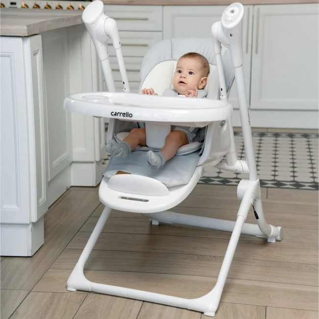 Стульчик-качели для кормления Carrello Triumph CRL-10302 Cloud Grey (3 в 1, шезлонг, качалка, съемный столик, музыка) Стульчик-качели для кормления Carrello Triumph CRL-10302 Cloud Grey (3 в 1, шезлонг, качалка, съемный столик, музыка)