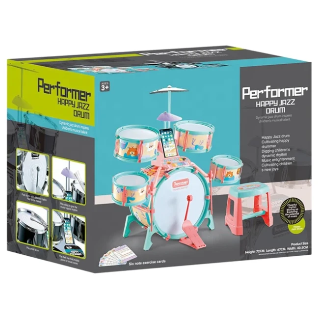 Детская барабанная установка Jazz Drum M 33 C/D со стулом, аксессуары Детская барабанная установка Jazz Drum M 33 C/D со стулом, аксессуары