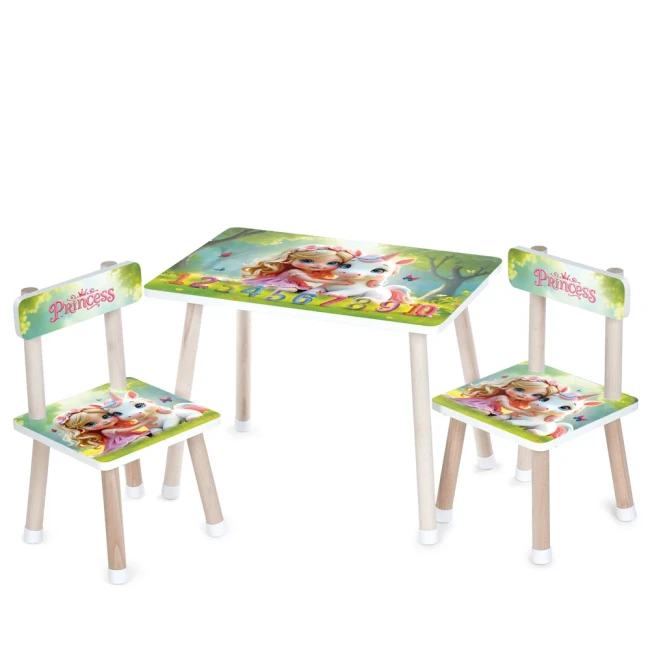 Детский столик и 2 стульчика Bambi M 501 деревянный