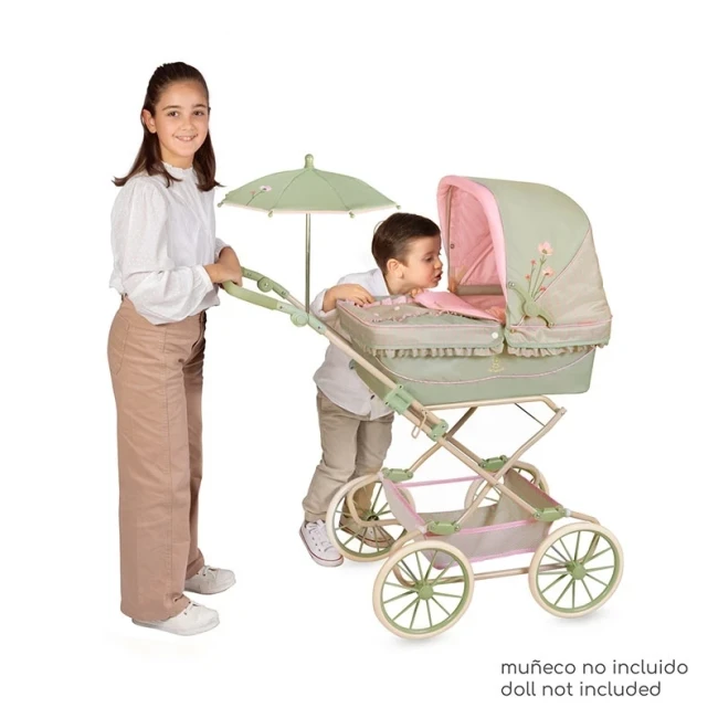 Коляска для кукол DeCuevas 82068 Botanic (классическая, корзинка, сумка, зонтик) Коляска для кукол DeCuevas 82068 Botanic (классическая, корзинка, сумка, зонтик)