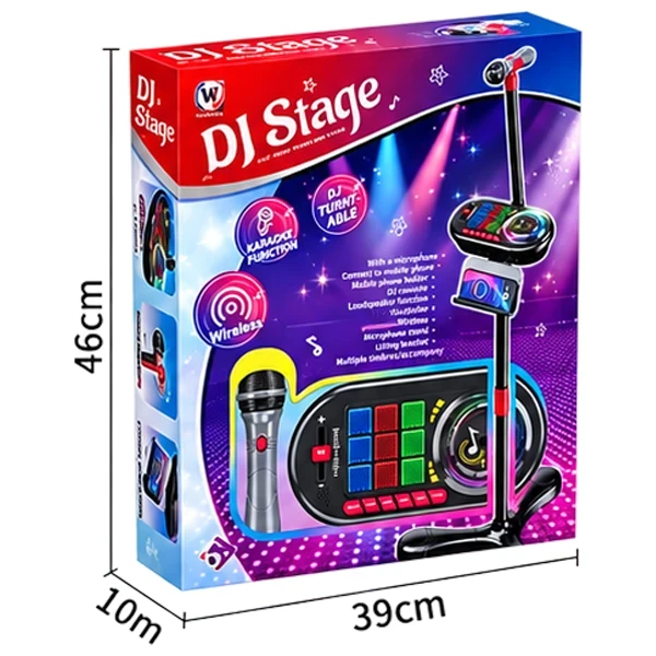 Музыкальная установка DJ Stage 202 (стойка, микрофон, запись, подсветка, bluetooth)